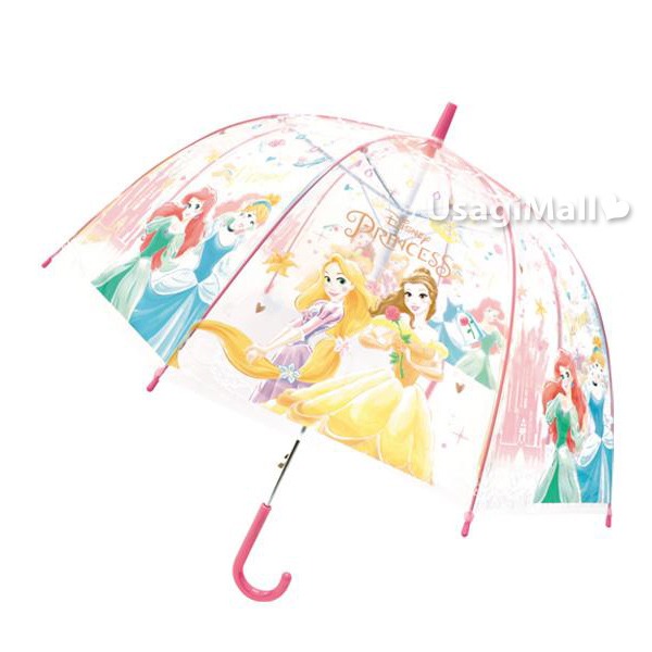 디즈니프린세스 아동 돔형 투명 비닐 장우산 55cm